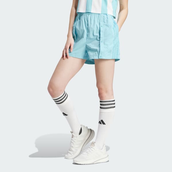 adidas Tiro Snap-Button Shorts - Turquoise | Free Shipping with adiClub ...