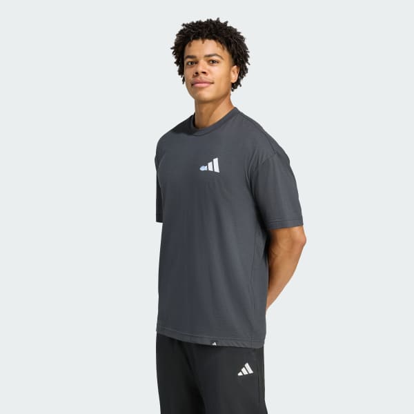 Abu-abu T-shirt Grafis Power