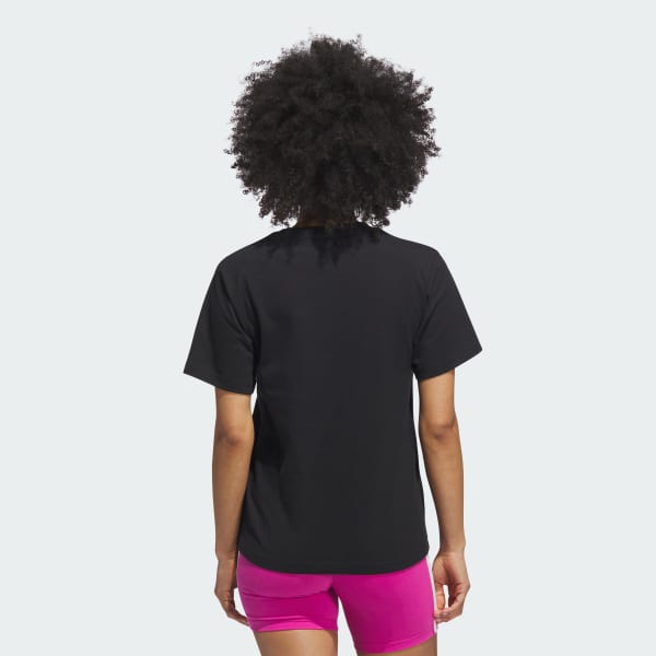 Preto Camiseta estampada de colagem DIY