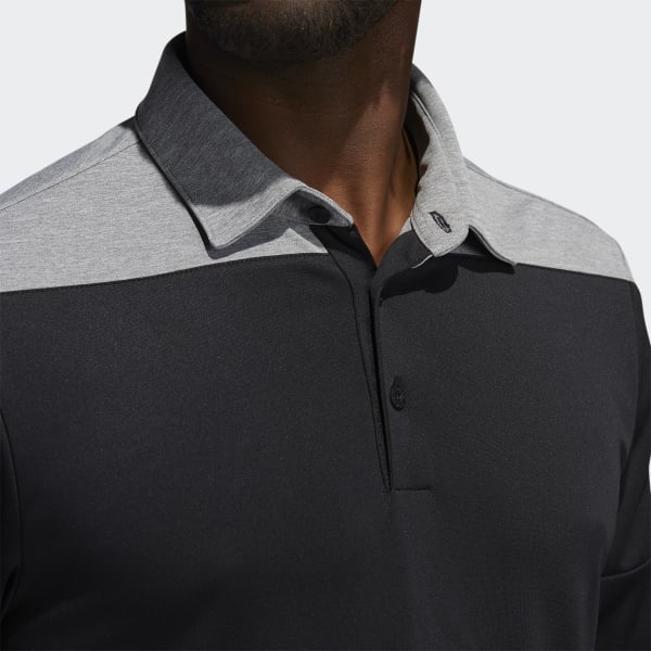 Black Primegreen Long Sleeve Polo Shirt MLY06