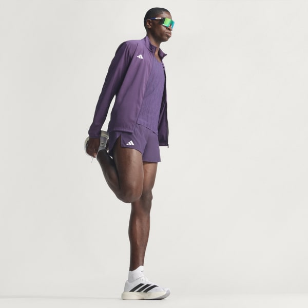 Ungu Celana Pendek Running Split Adizero Essentials