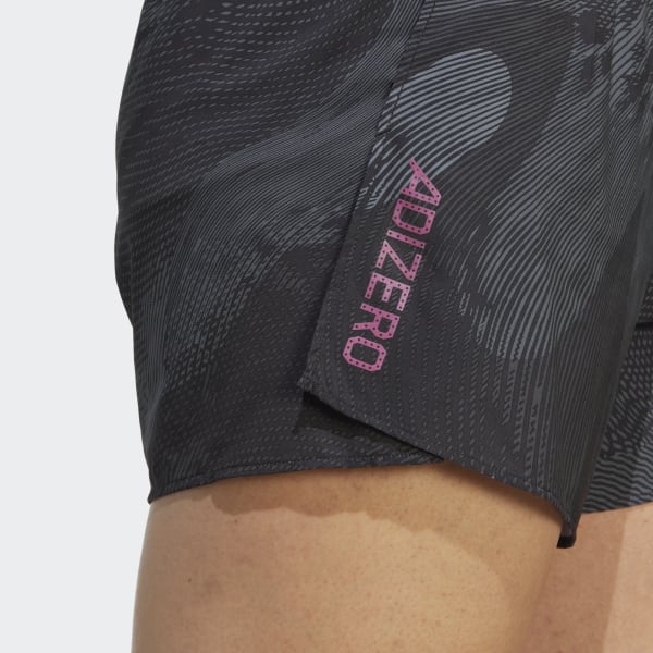 Schwarz Adizero Split Shorts