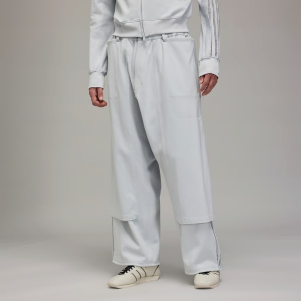 Grey Y-3 Mesh Stripes Track Pants