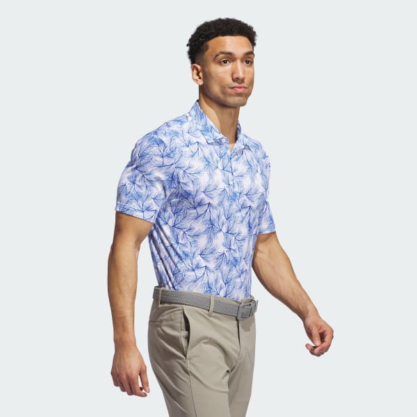 White Ultimate365 Mesh Print Polo Shirt