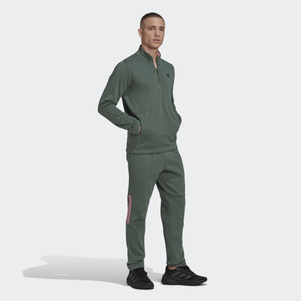 Zielony 1/4 Zip Fleece Track Suit SS510