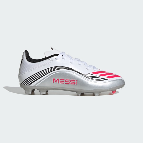 adidas F50 Messi League Firm/Multi-Ground Cleats Kids - White