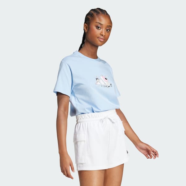 Blue Doodle Graphic T-Shirt