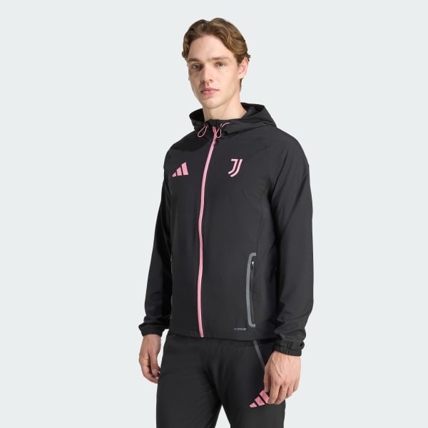 Black Juventus Tiro 25 Competition Vis Tech Travel Jacket