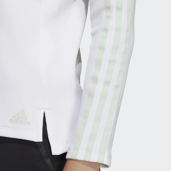 Bianco Maglia AEROREADY 3-Stripes Mock Neck Long Sleeve