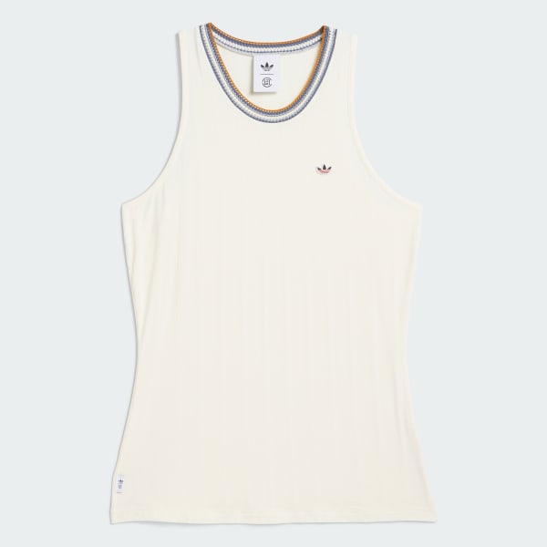 White Clot Rib Tank Top by Edison Chen (Gender Neutral)