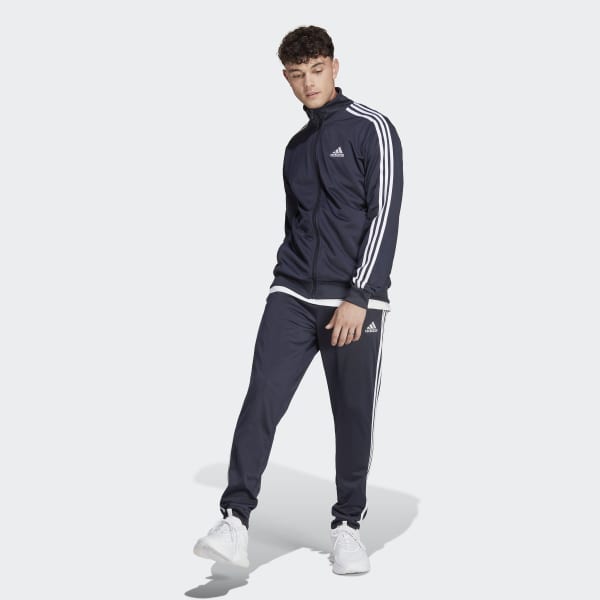 Adidas Basic 3-Stripes Tricot Tracksuit - Blue | Adidas Uk