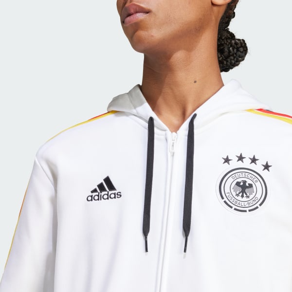 adidas Germany DNA Full Zip Hoodie White adidas Canada