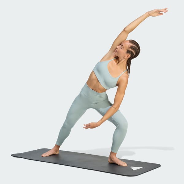 Green adidas All Me Light Support Rib Bra Long Line Bra