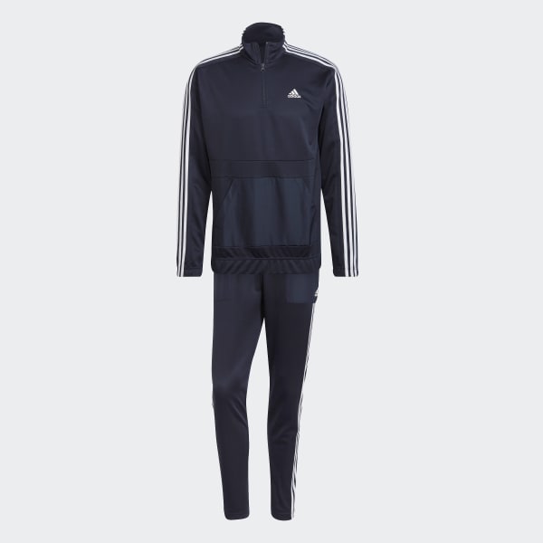 Blau AEROREADY Tricot Quarter-Zip Trainingsanzug