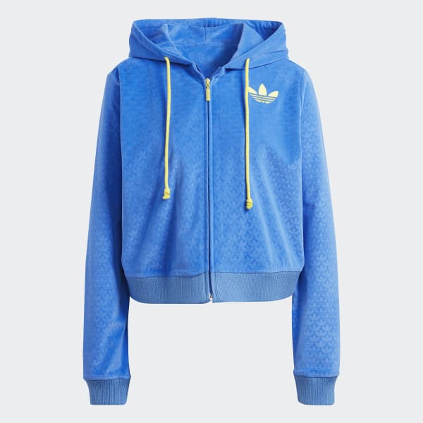 adidas Adicolor 70s Velour Zip Hoodie Blue adidas Philippines