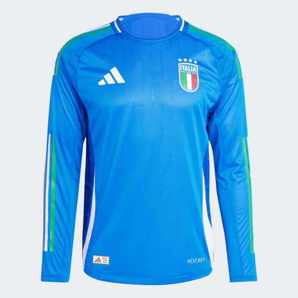 Azul Camiseta manga larga primera equipación Italia 24 Authentic