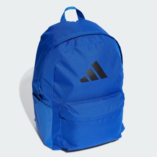 Azul Mochila Classic 3 Bar Logo