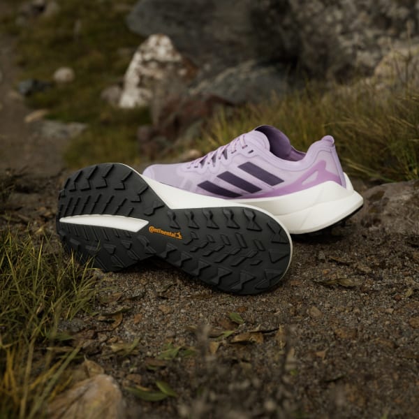 Purple Terrex Agravic Speed Ultra Trail Running Shoes