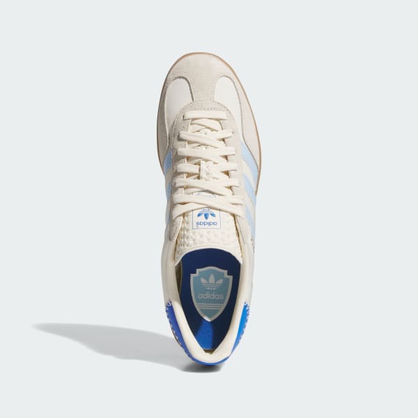 Adidas Originals Mens Gazelle Indoor Shoes Off White Clear Sky Blue Size 7.5