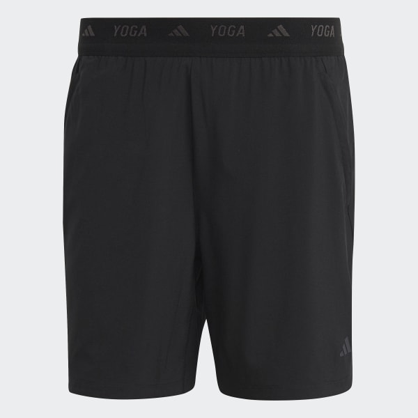Đen Quần Short Tập Yoga 2 Trong 1