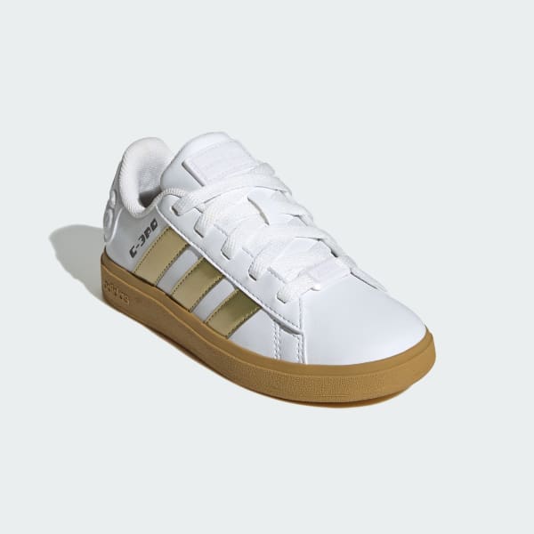White ADIDAS STAR WARS GRAND COURT 2.0 SHOES KIDS