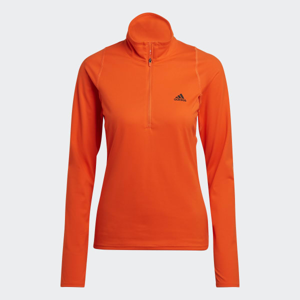 Πορτοκαλί Run Fast Half-Zip Long Sleeve Sweatshirt