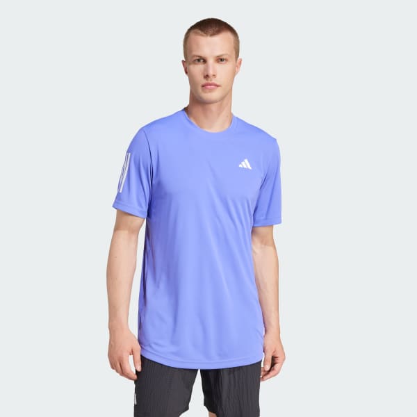Blue Club 3-Stripes Tennis Tee