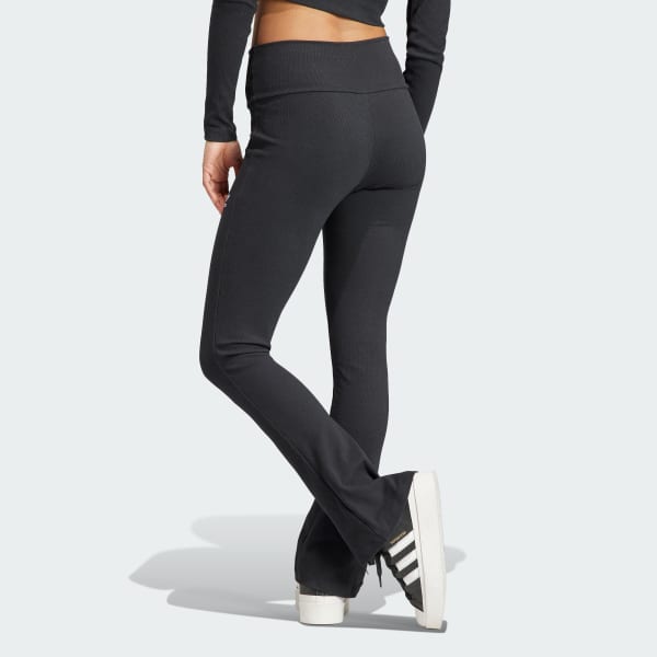 Negro Pants Essentials Rib Flared