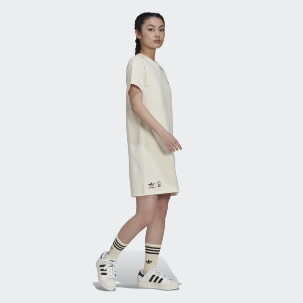 Weiss adidas Originals x André Saraiva T-Shirt-Kleid CU153