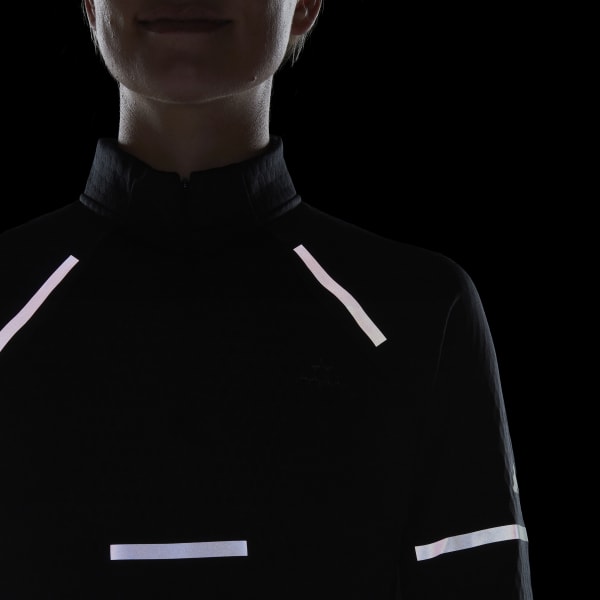 Sort X-City Reflect at Night Long-Sleeve Running trøje