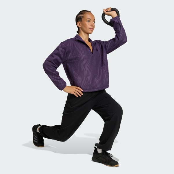 Violet Pull polaire imprimé intégral