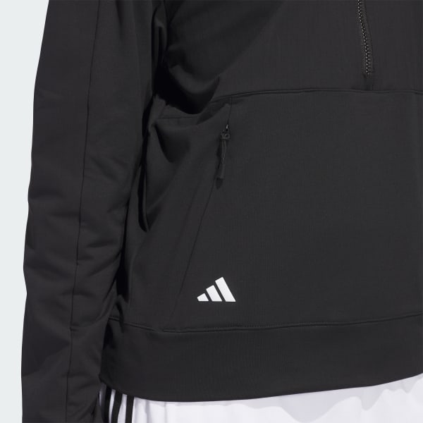 新品未使用 アディダスゴルフ 長袖ハーフジップ ジャケット L 黒 アディダス（adidas）（メンズ）ゴルフウェア 撥水 アディゼロ