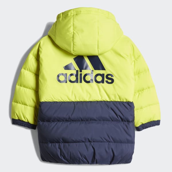 Yellow Colorblock Down Jacket KNF93