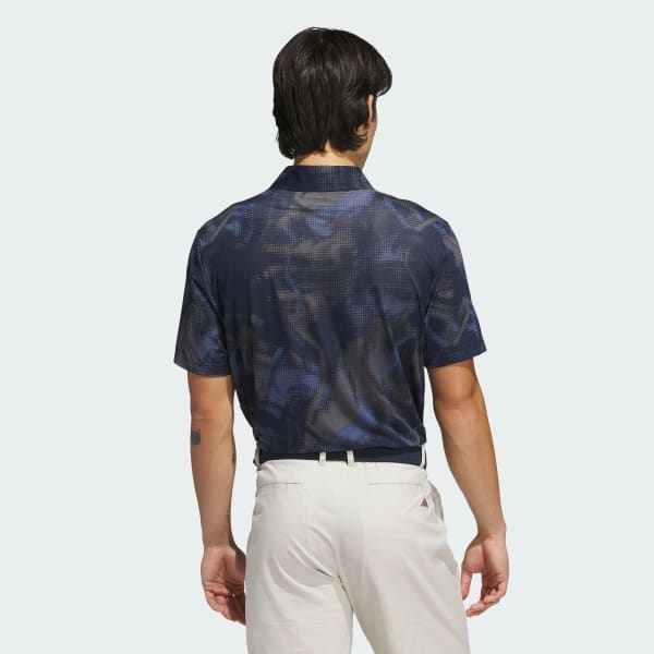 Blue Ultimate365 Printed Mesh Polo Shirt