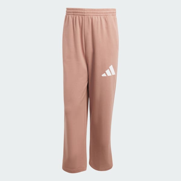 Ροζ Essentials Wide Leg 3 Bar Logo Pants