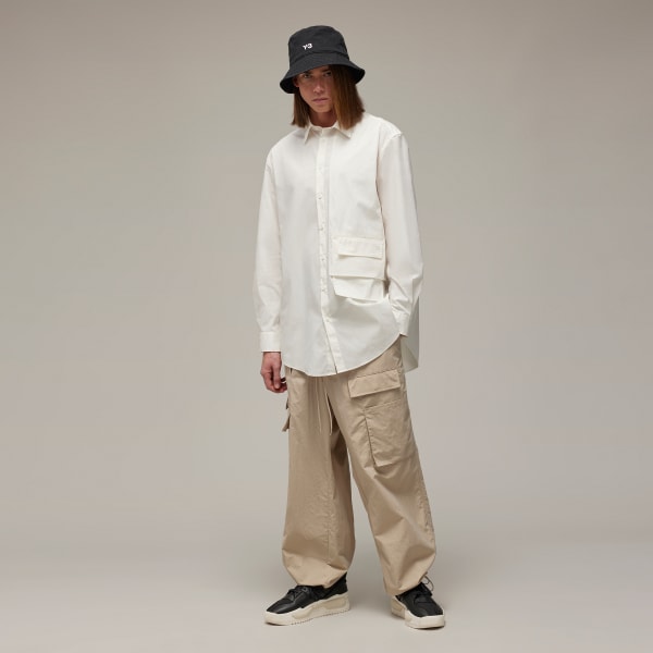 Brown Y-3 Crinkle Nylon Pants