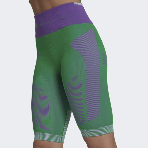 Zielony adidas by Stella McCartney TrueStrength Seamless Short Leggings VZ960