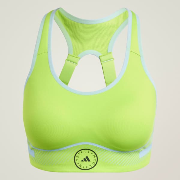 Green adidas by Stella McCartney TruePace High Support Sports Bra