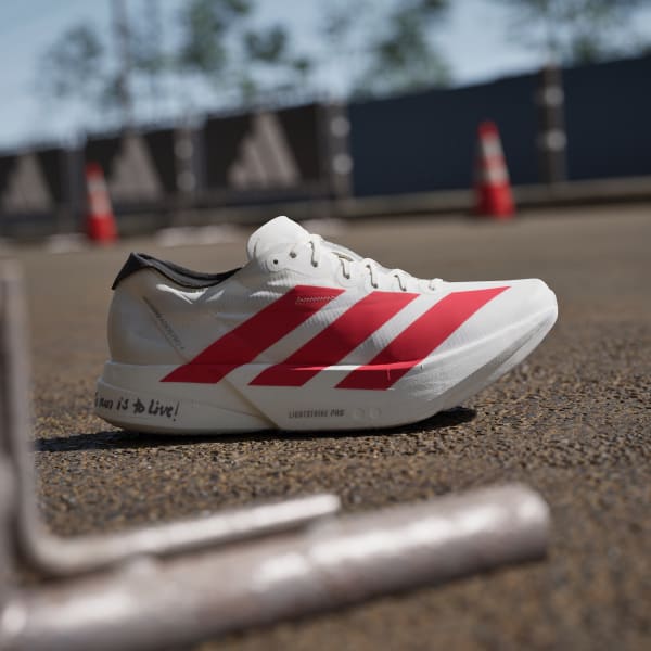 White Adizero Adios Pro 4 Shoes