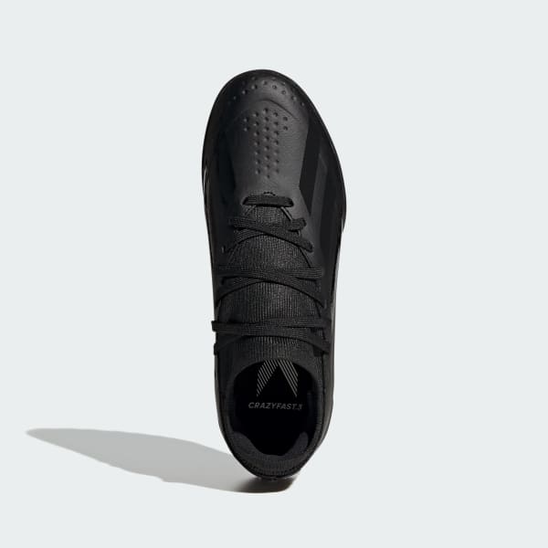 Negro Zapatos X Crazyfast.3 Césped artificial