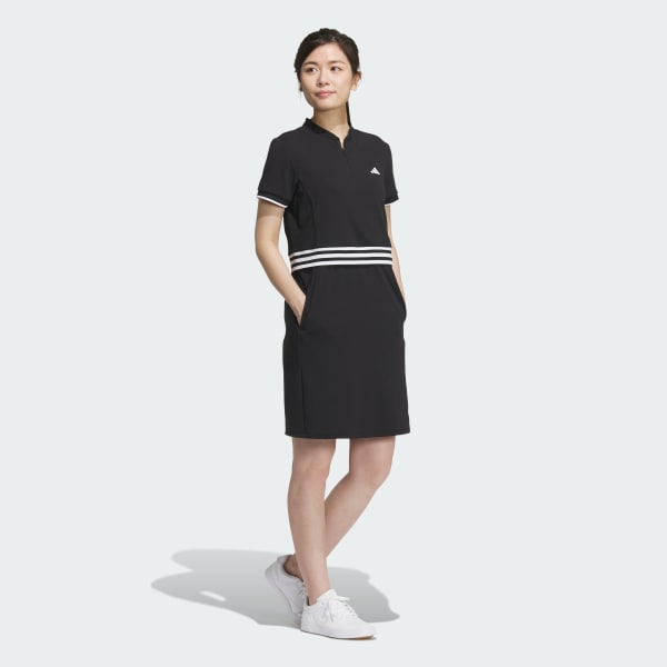 Black AEROREADY 3-Stripes Short Sleeve Dress