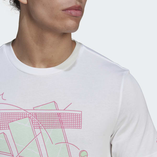 biela Tričko AEROREADY Tennis Graphic CN883