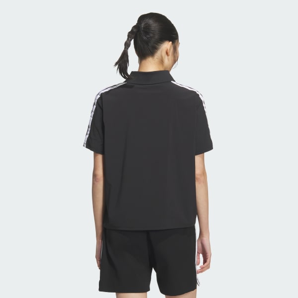 สีดำ เสื้อเชิ้ตแขนสั้นผ้าทอ 3-Stripes