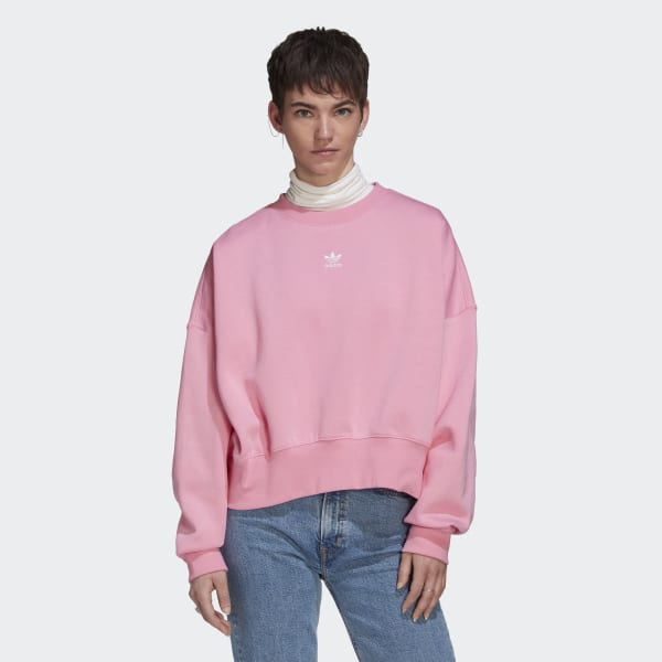 Pink Adicolor Essentials Fleece Sweatshirt IZQ74