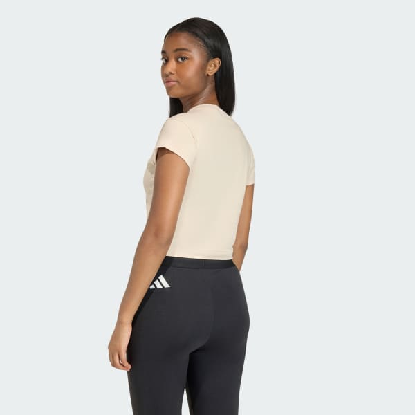 Beige Future Icons Small Logo Baby Tee