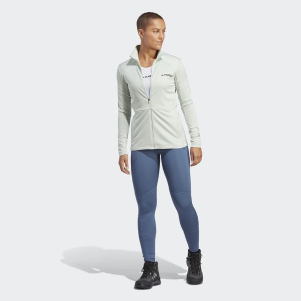 Multi Women\'s | Full-Zip Fleece Green - Hiking US TERREX adidas Jacket adidas |