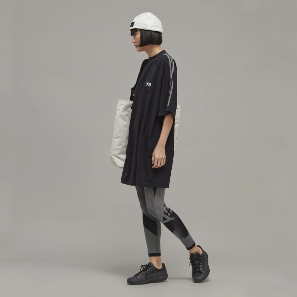 Svart Y-3 3-Stripes Tee Dress