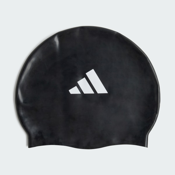 Black adidas 3-Stripes Swim Cap Kids