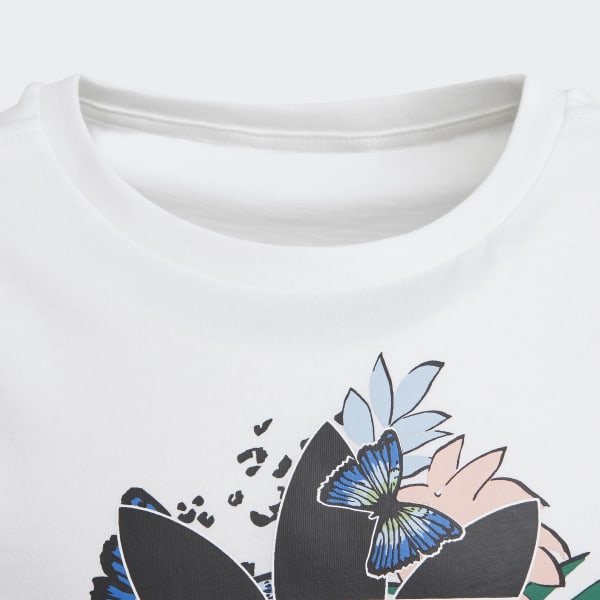 Blanco Camiseta HER Studio London Animales y Flores Estampada JJV42