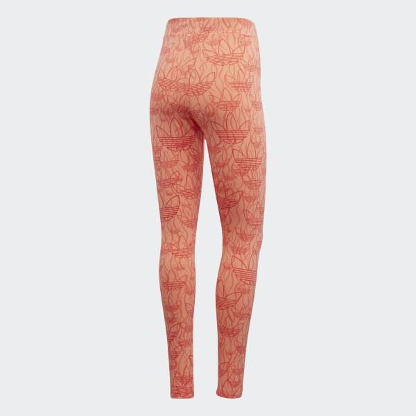 coral adidas leggings